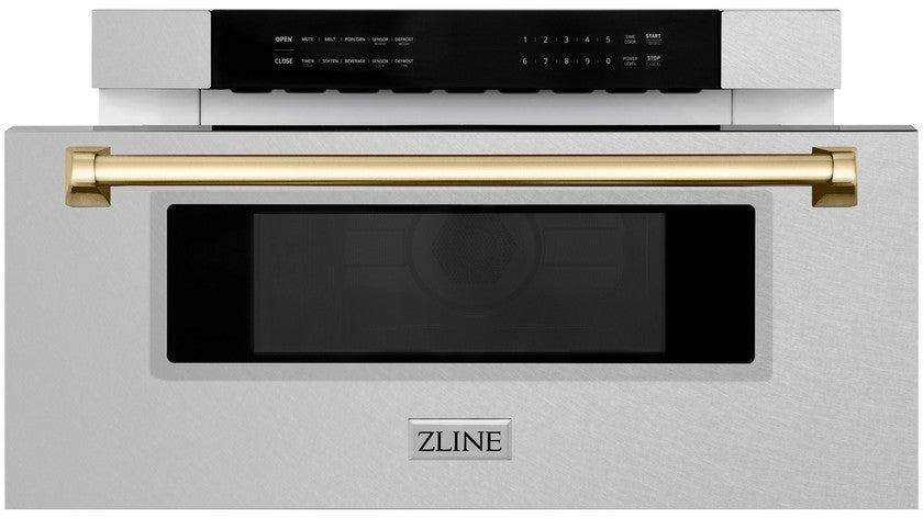 Zline MWDZ30SSG Durasnow Stainless Steel Gold Accents