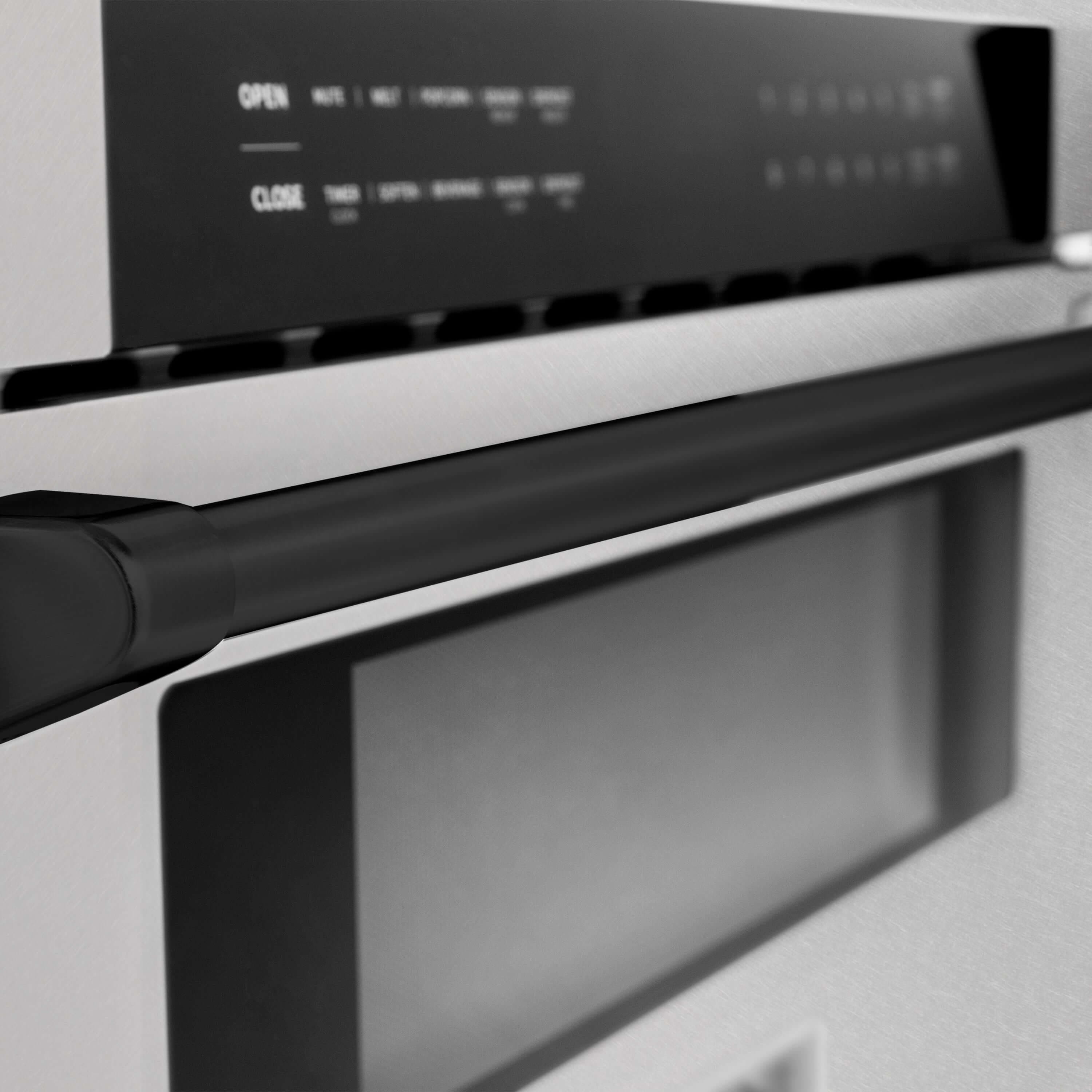 Zline MWDZ30SSMB Durasnow Stainless Steel With Matte Black Accents