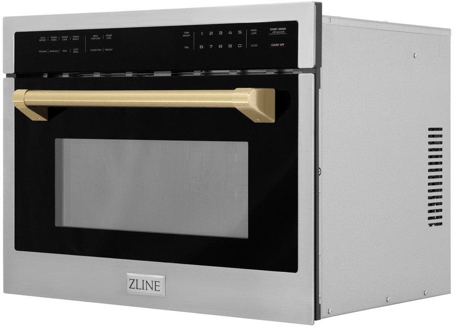 Zline MWOZ24CB Stainless Steel And Champagne Bronze Accents