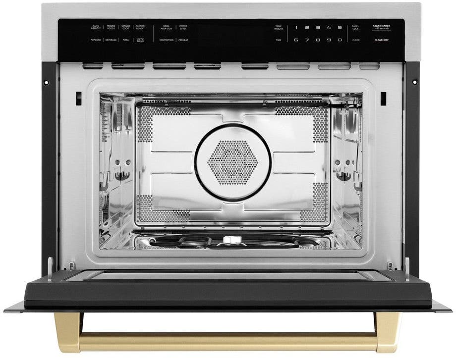 Zline MWOZ24CB Stainless Steel And Champagne Bronze Accents