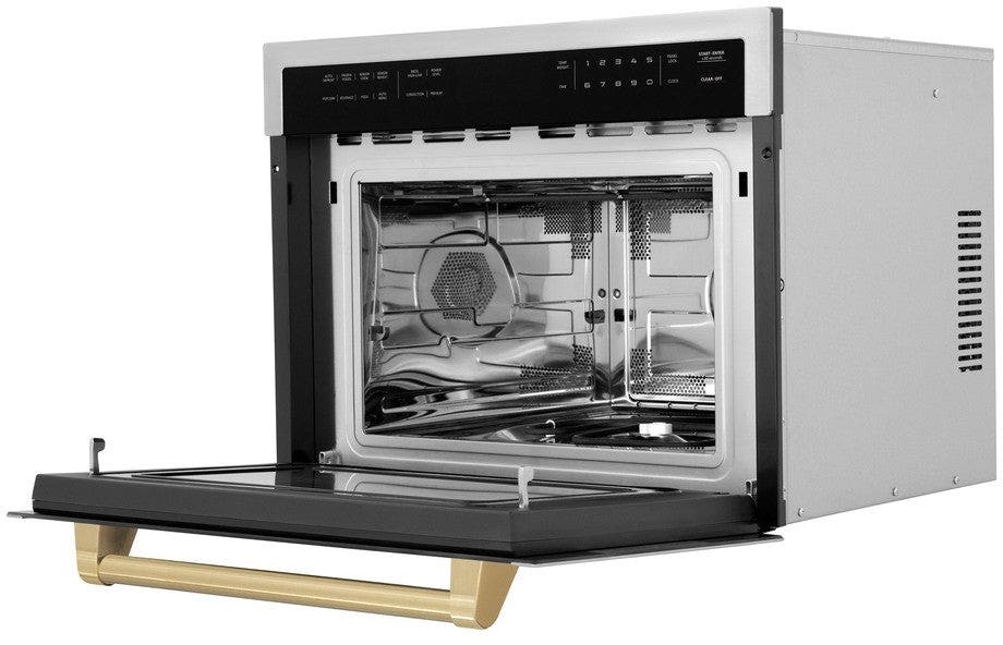 Zline MWOZ24CB Stainless Steel And Champagne Bronze Accents