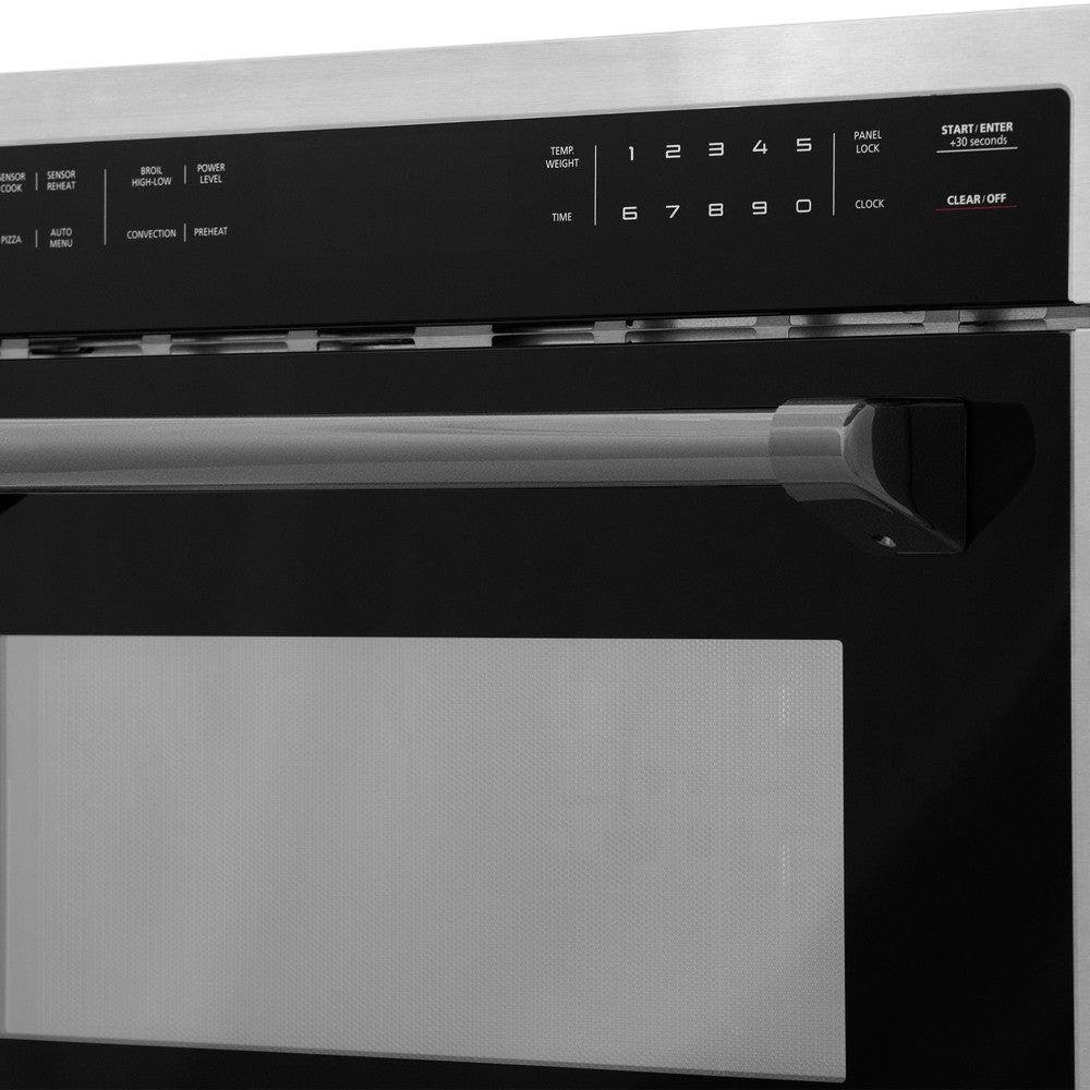 Zline MWOZ24MB Stainless Steel And Matte Black Accents