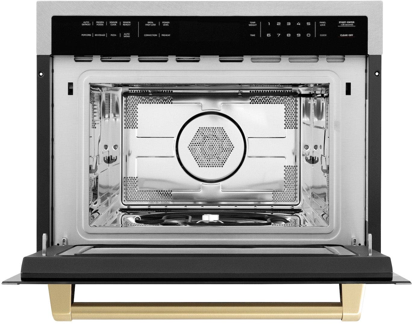 Zline MWOZ24SSCB Durasnow Stainless Steel With Champagne Bronze Acc...