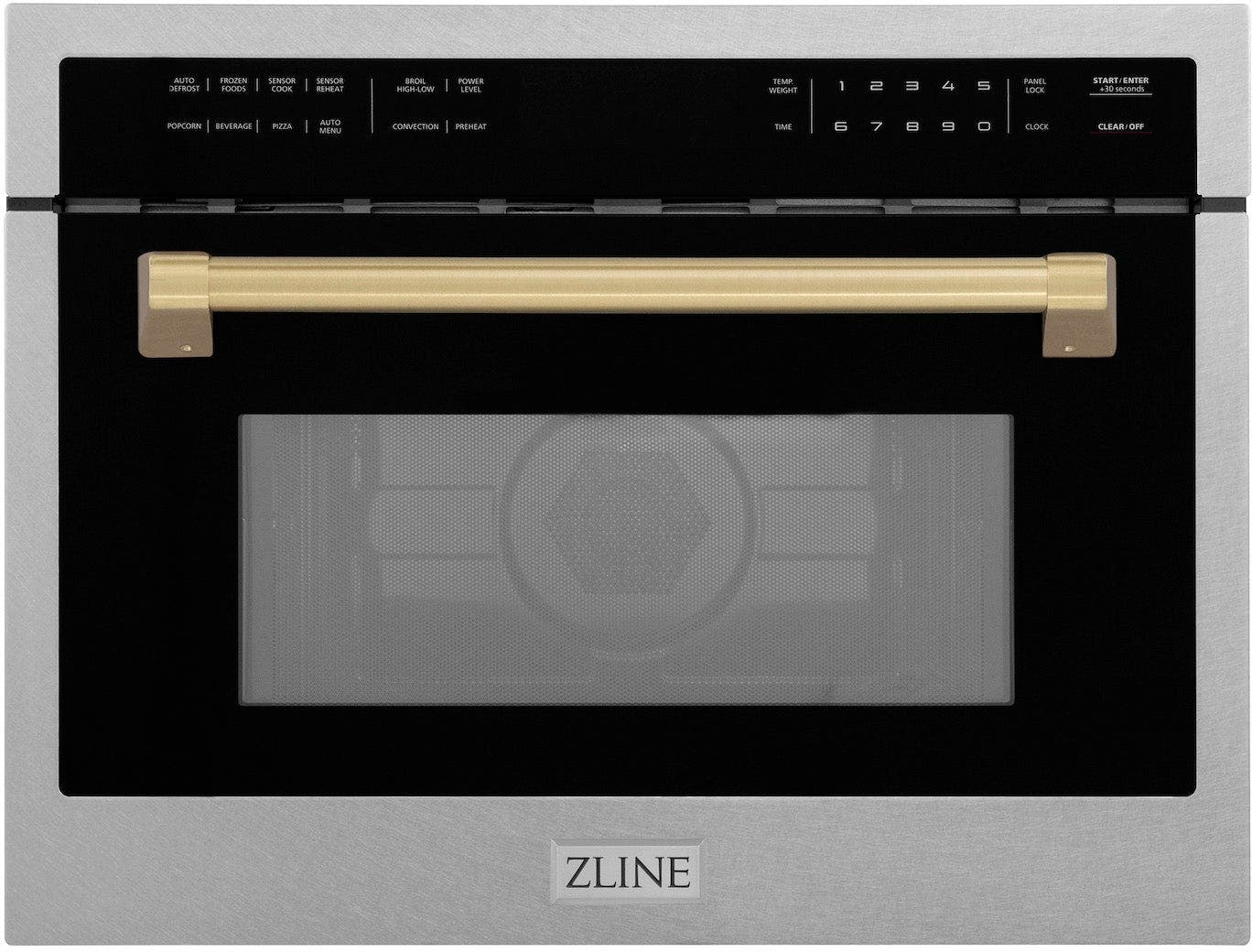 Zline MWOZ24SSCB Durasnow Stainless Steel With Champagne Bronze Acc...