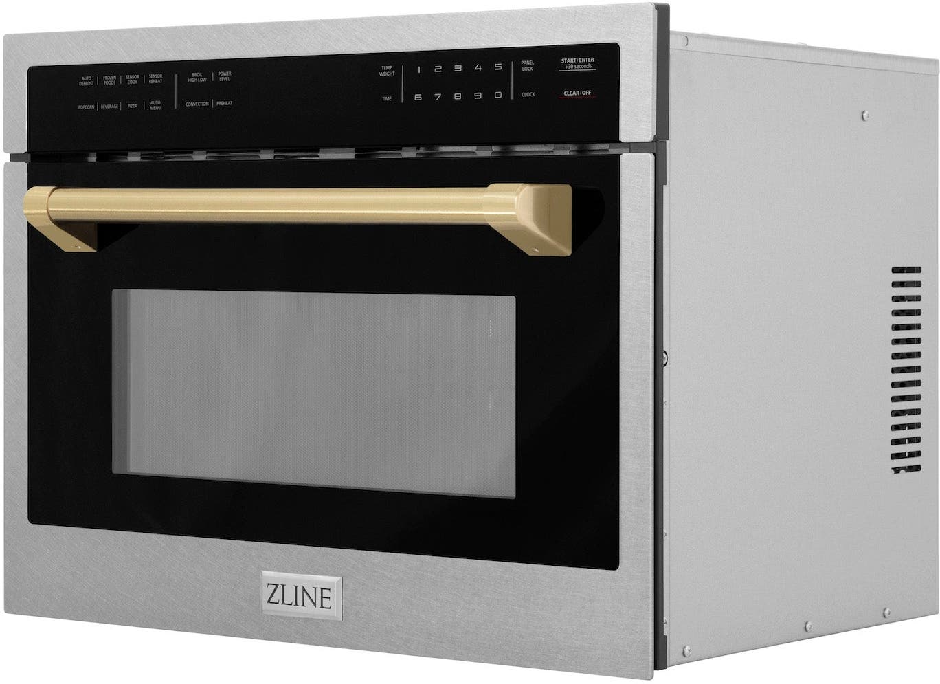 Zline MWOZ24SSCB Durasnow Stainless Steel With Champagne Bronze Acc...