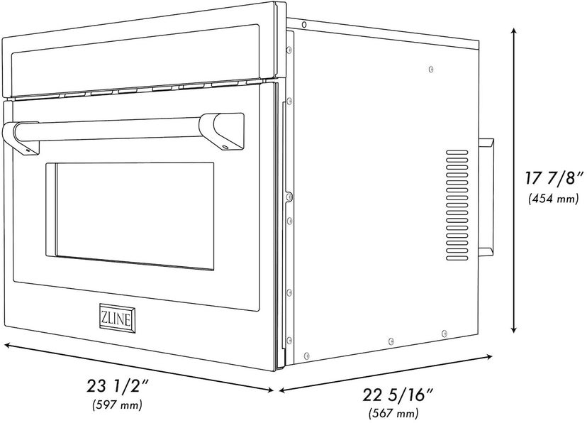 Zline MWOZ24SSCB Autograph Edition 24 Inch 1.6 cu ft. Built-in Conv...