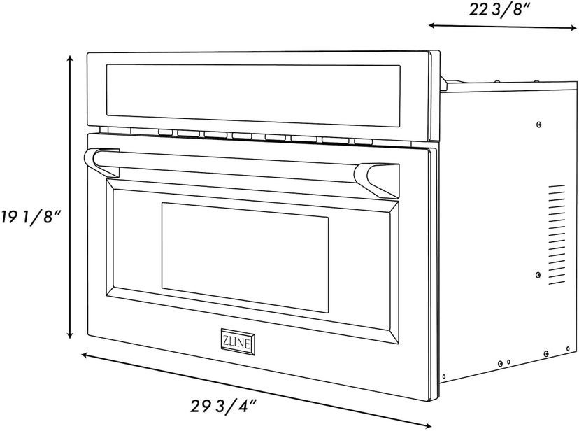 Zline MWOZ30SSCB Autograph Edition 30 inch 1.6 cu ft. Built-in Conv...