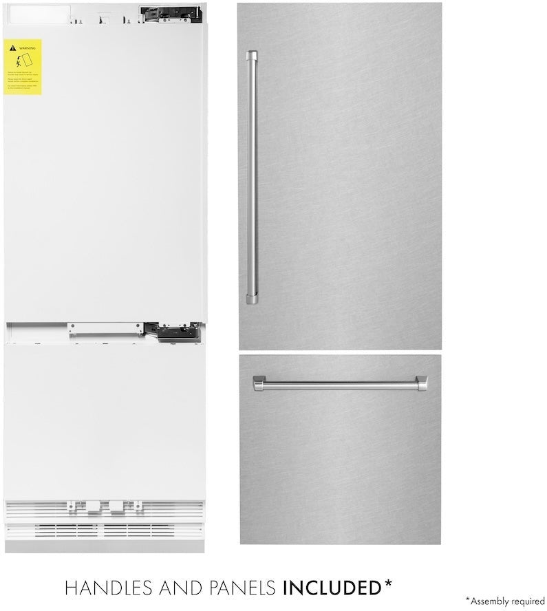 Zline RBIVSN30 ZLINE 30 Inch 16.1 cu. ft. Built-In 2-Door Bottom ...