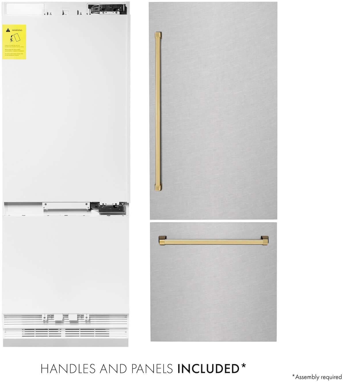 Zline RBIVZSN30G Durasnow Stainless Steel With Polished Gold Accent...