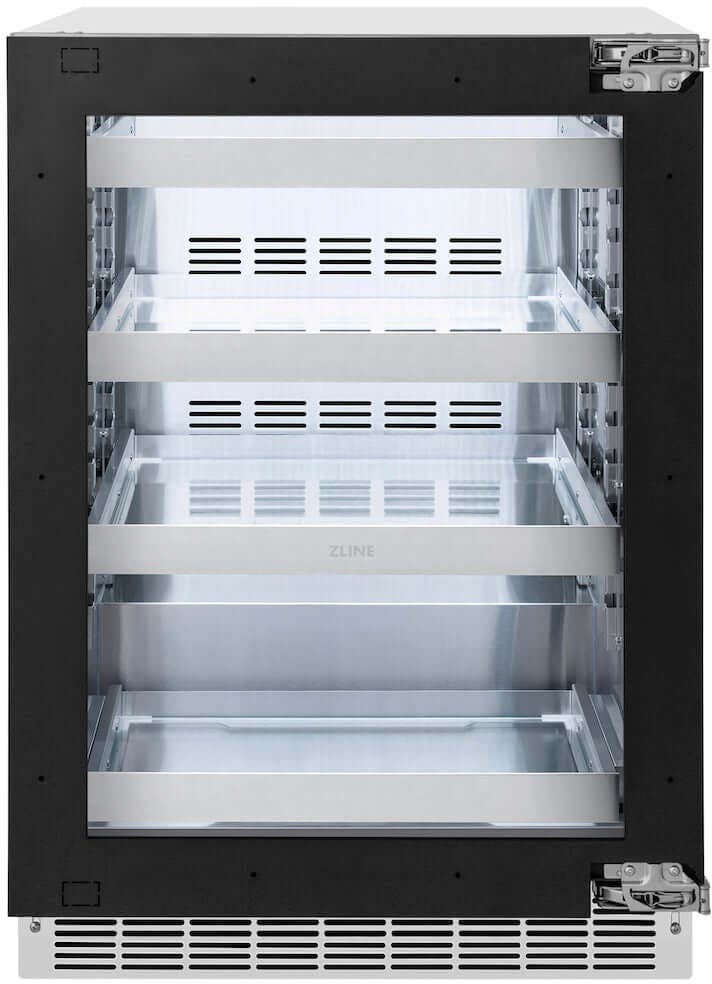 Zline RBSPOZ24CB Panel Ready With Glass Door And Champagne Bronze H...