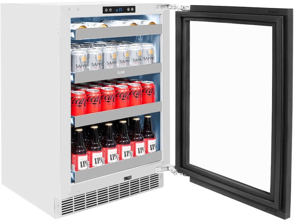 Zline RBSPOZ24G Panel Ready With Glass Door And Polished Gold Hand...