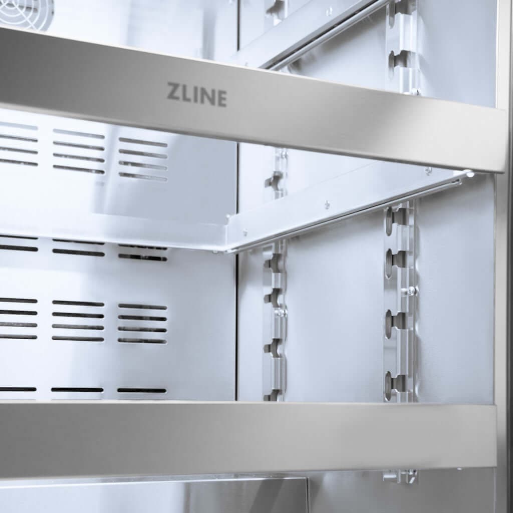 Zline RBSPOZ24G Panel Ready With Glass Door And Polished Gold Hand...