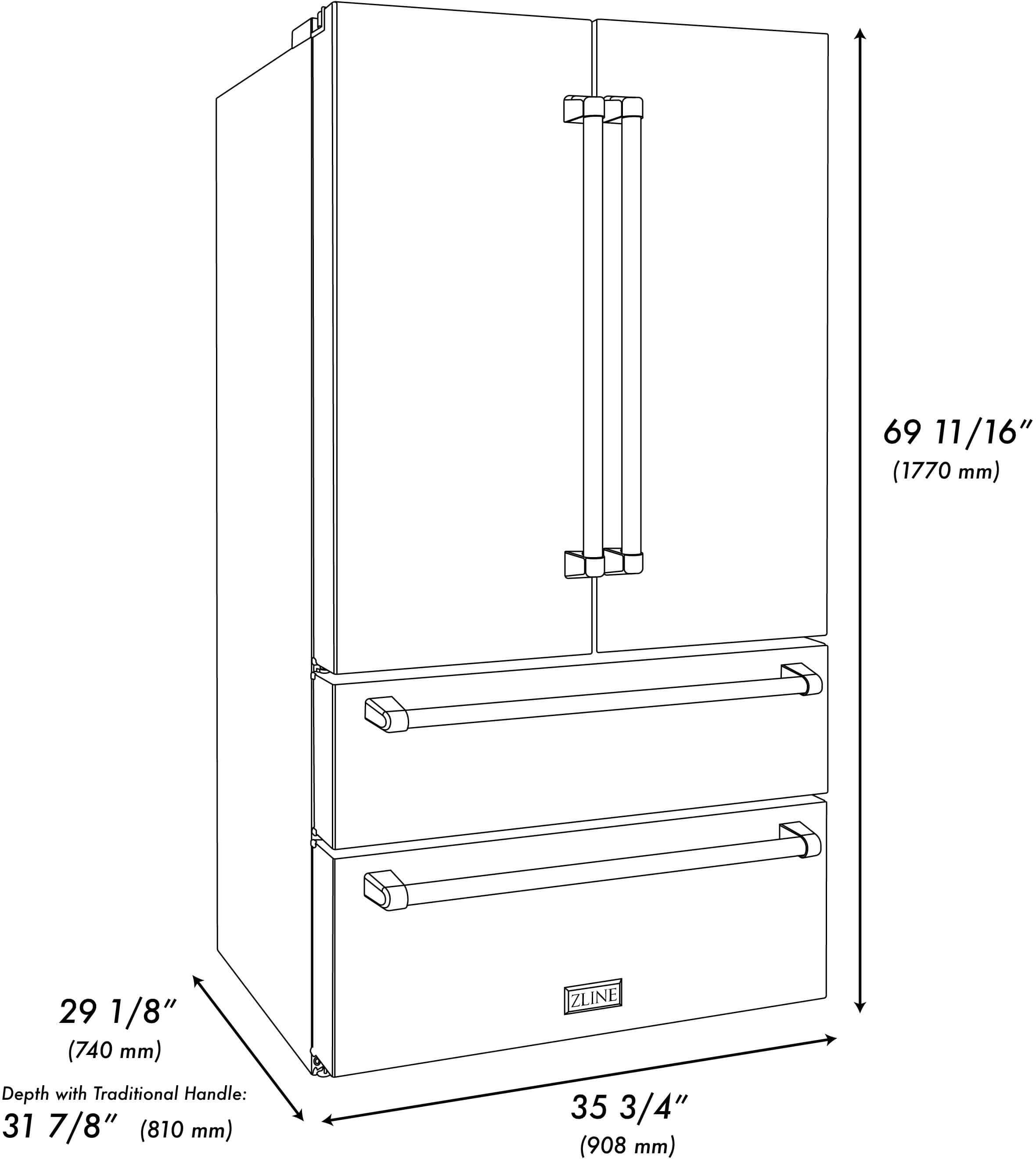 Zline RFM36BS Black Stainless Steel