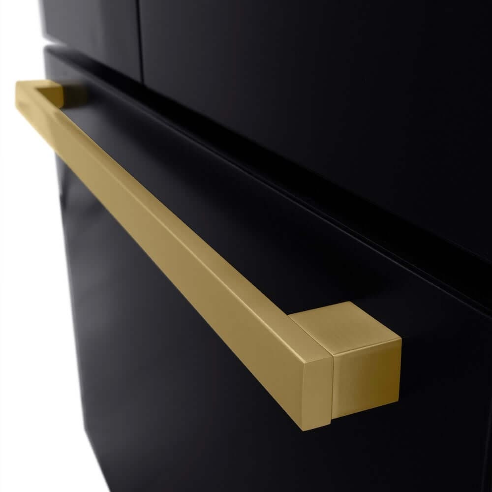 Zline RSMZW36BSFCB Black Stainless Steel And Champagne Bronze Square ...