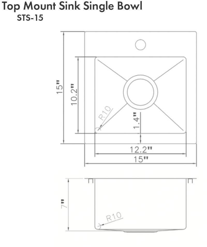 Zline STS15S Dura Snow Stainless Steel