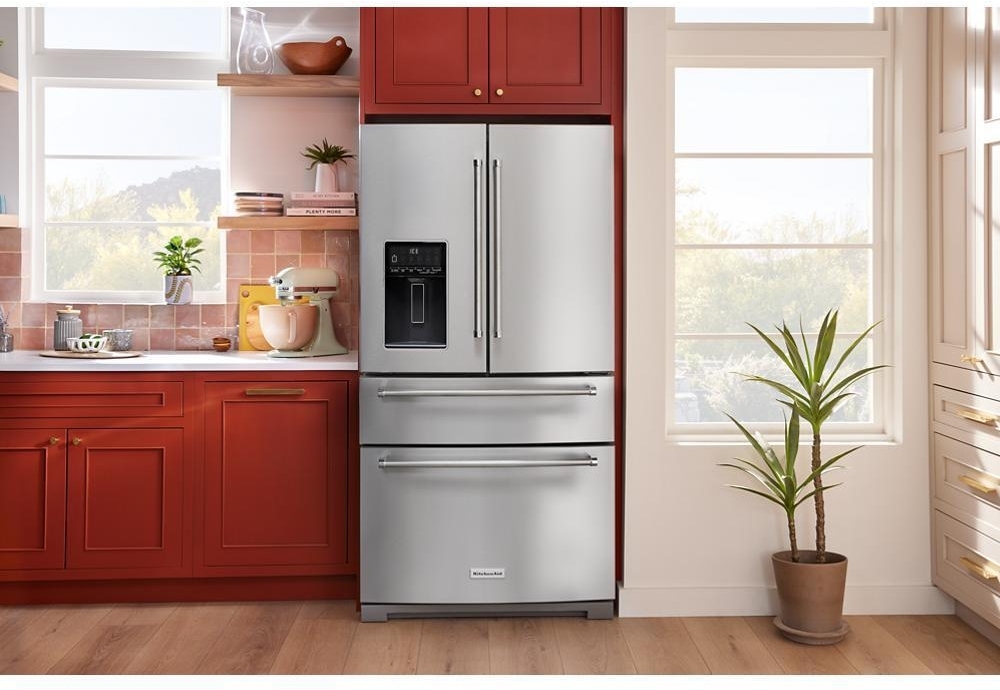 KitchenAid French Door Fridge (KRMF536RPS) - PrintShield Stainless KitchenAid French Door Fridge (KRMF536RPS) - PrintShield Stainless