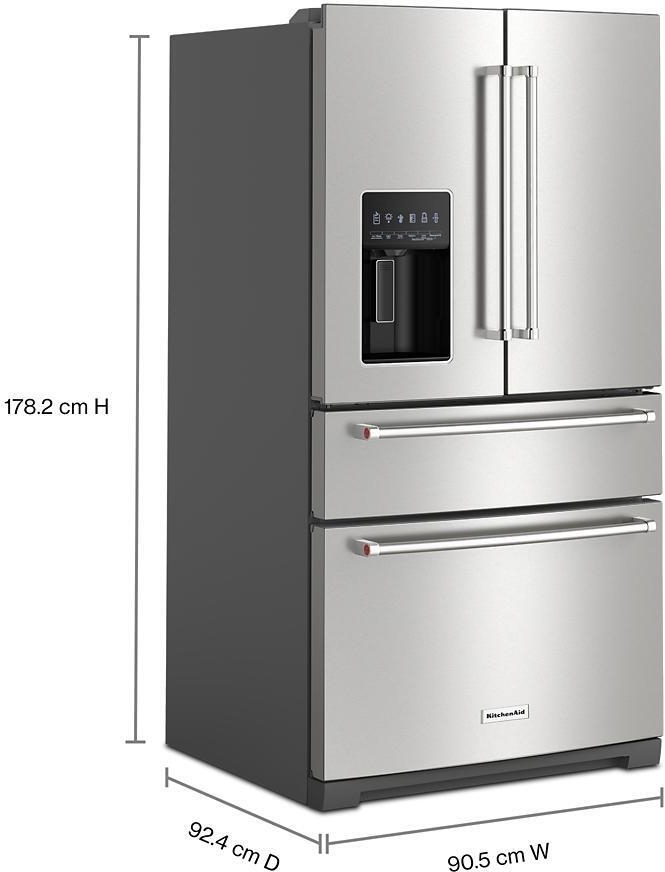 KitchenAid French Door Fridge (KRMF536RPS) - PrintShield Stainless KitchenAid French Door Fridge (KRMF536RPS) - PrintShield Stainless