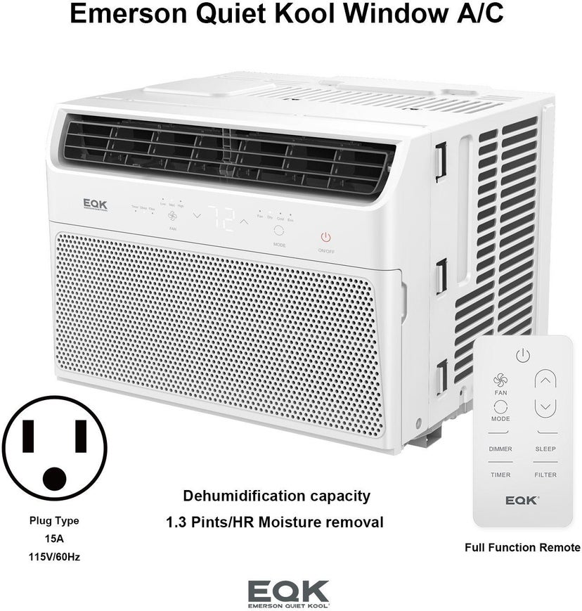 Emerson EBRC6RD1H 6000 BTU REMOTE CONTROL A/C: White | Plesser's Appliances