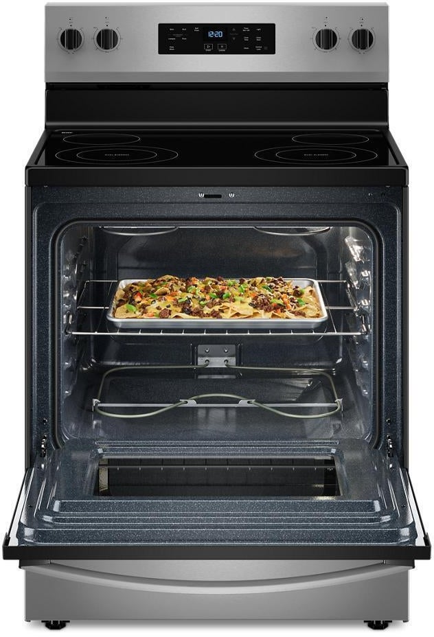 Whirlpool WFES3530RS 30 Inch Freestanding Electric Range with 4 Element...