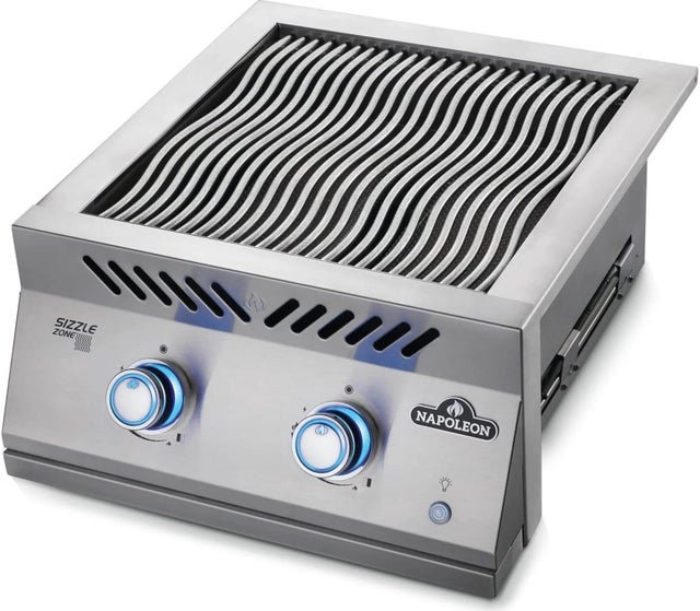 Napoleon BIB18IRPSS 22 Inch Built-In Dual Side Burner with 30,000 BTUs...