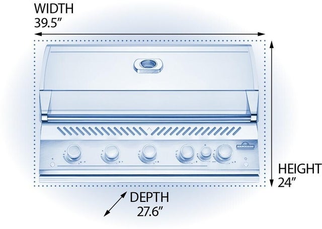 Napoleon BIG38RBPSS1 Built-In 700 Series 38" with Infrared Rear Burner ...