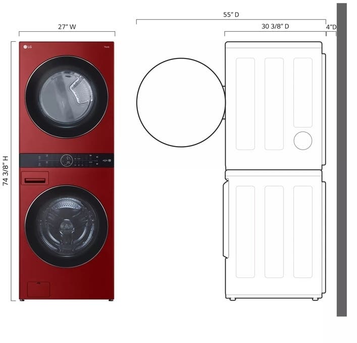 LG WKGX201HRA Candy Apple Red