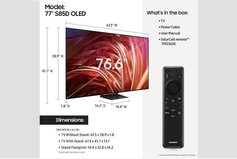 Samsung Electronics QN77S85DAEXZA 77 Inch