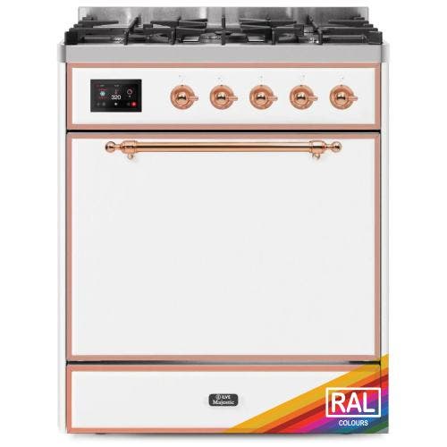 Ilve UM30DQNE3RAPLP Ral Custom Color With Copper Knobs, Liquid Propane