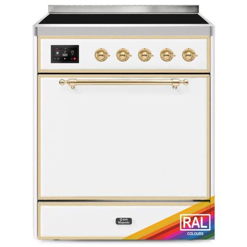 Ilve UMI30QNE3RAG Ral Custom Color With Brass Knobs