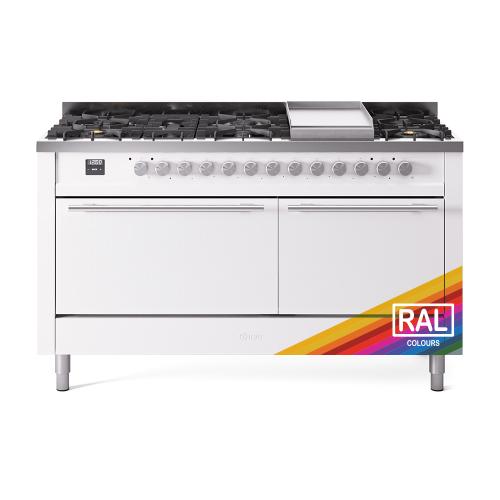 Ilve UP60FQMPRA Professional Plus 60 Inch Dual Fuel Range with 9 S...