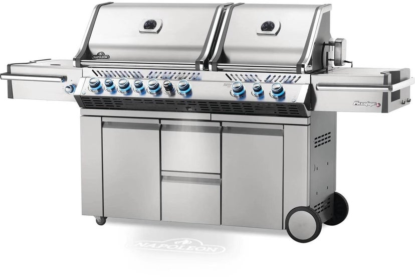 Napoleon PRO825RSBIPSS3 94 Inch Free Standing Grill with Interior Grill Li...