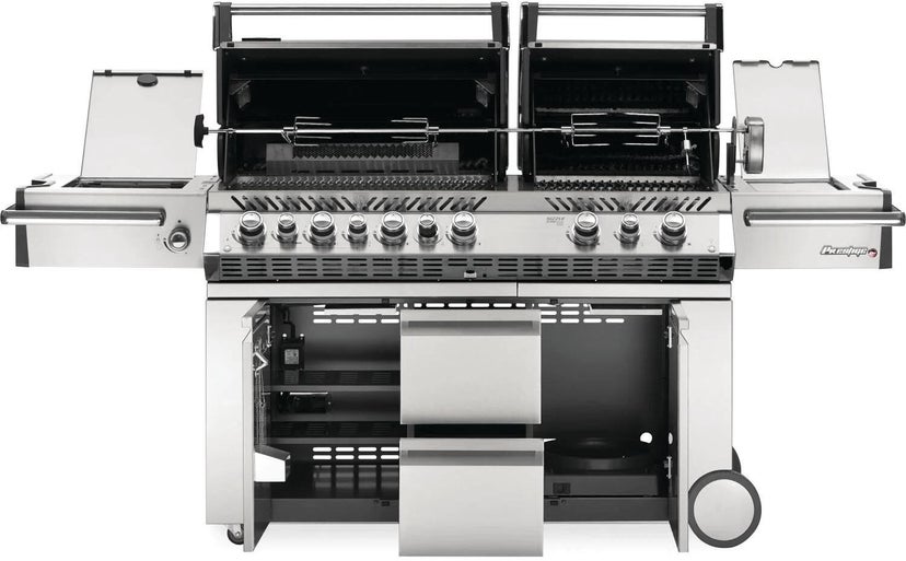 Napoleon PRO825RSBIPSS3 94 Inch Free Standing Grill with Interior Grill Li...