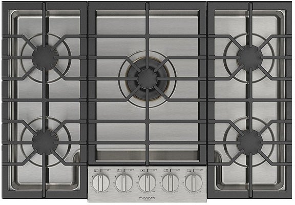 Fulgor Milano F6PGK305S2 30 Inch Sofia Gas Cooktop, 5 Brass Burners: Stainl...