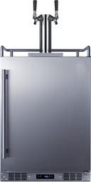 24 Inch Built-In Kegerator with 5.6 cu. ft. Capacity, Dual Tap System, Tap Kit, Tap Cool System, Memory IC Function, and Digital Thermostat