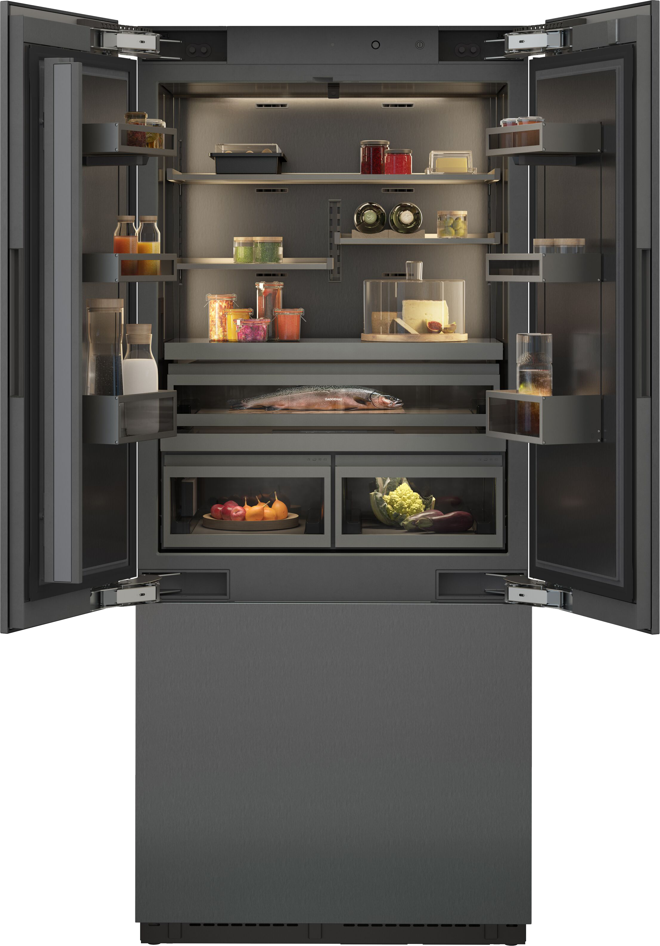 Gaggenau RVY497790 36 Inch Built-In French Door Smart Refrigerator