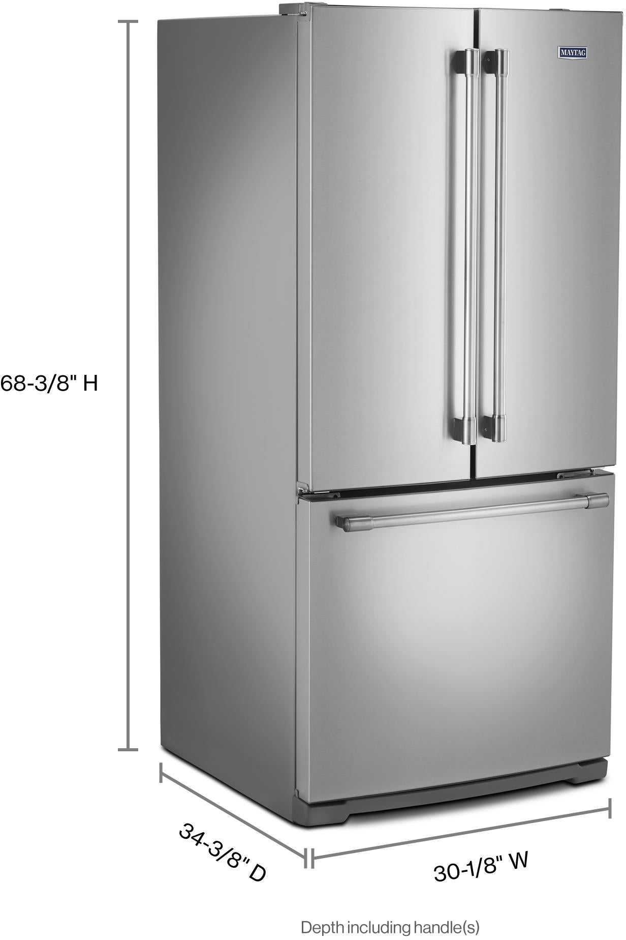 Maytag MFF2055FRZ 30 Inch, 20 Cu. Ft. Freestanding French Door