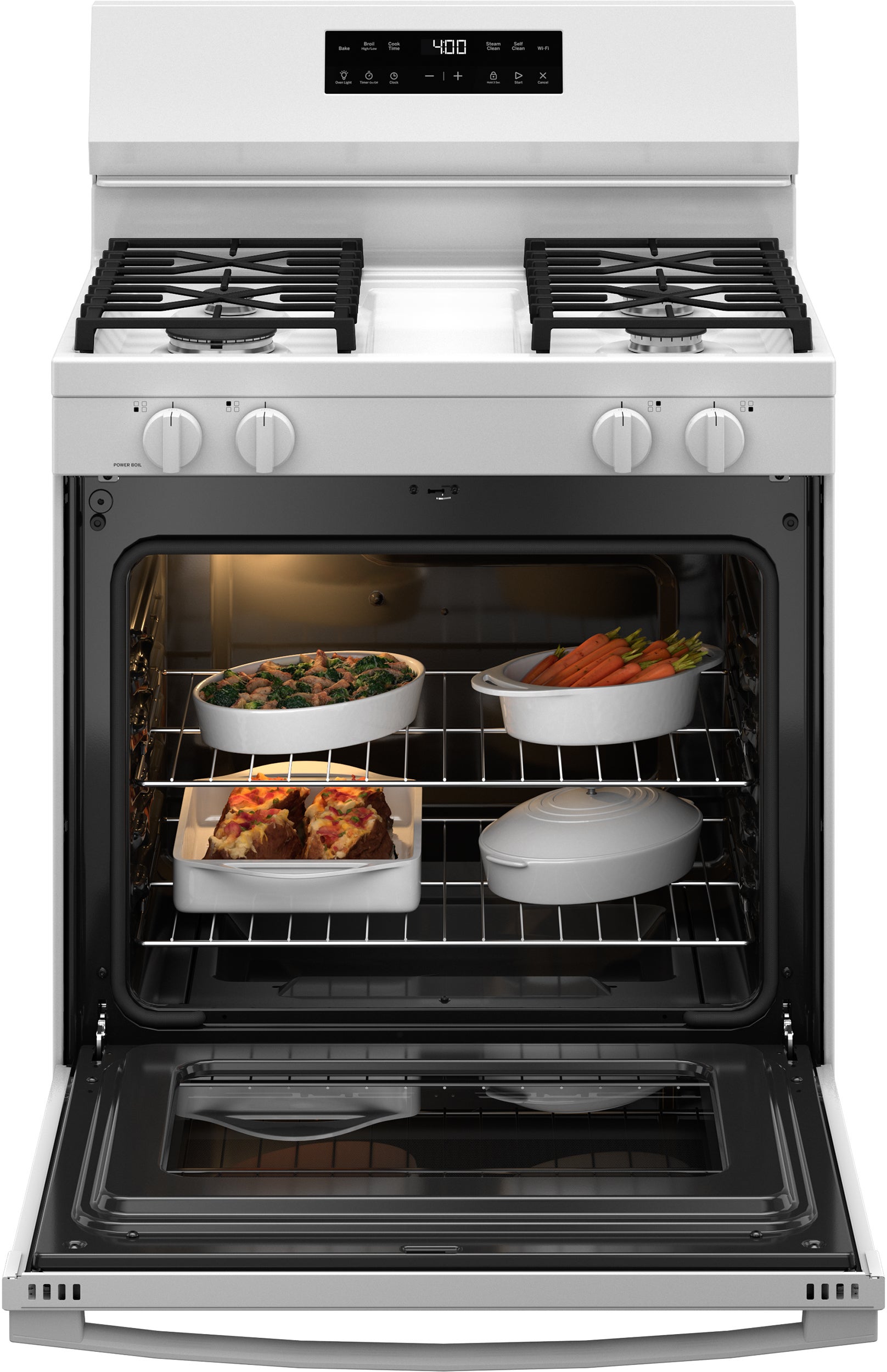 GE GGF400PVWW 30 Inch Freestanding Gas Smart Range White