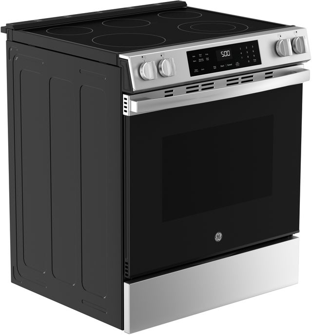 GE GRS500PVSS 30 Inch Slide-In Electric Range with 5 Smoothtop E...