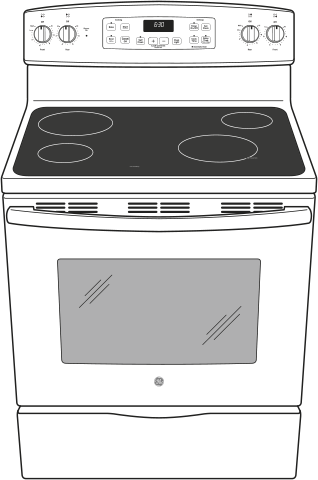 GE JB625DKBB Black