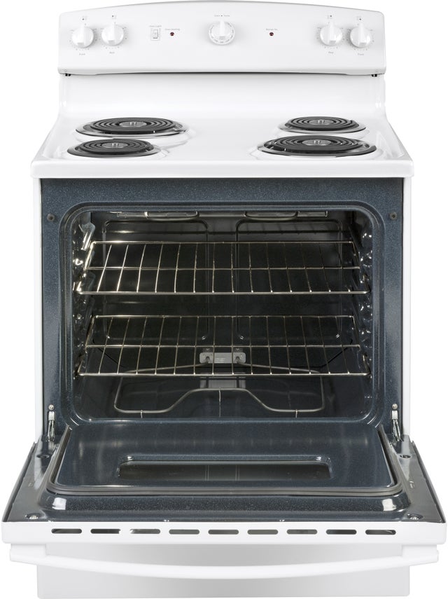 GE JBS160DMWW 30 Inch Freestanding Electric Range with 4 Coil El...