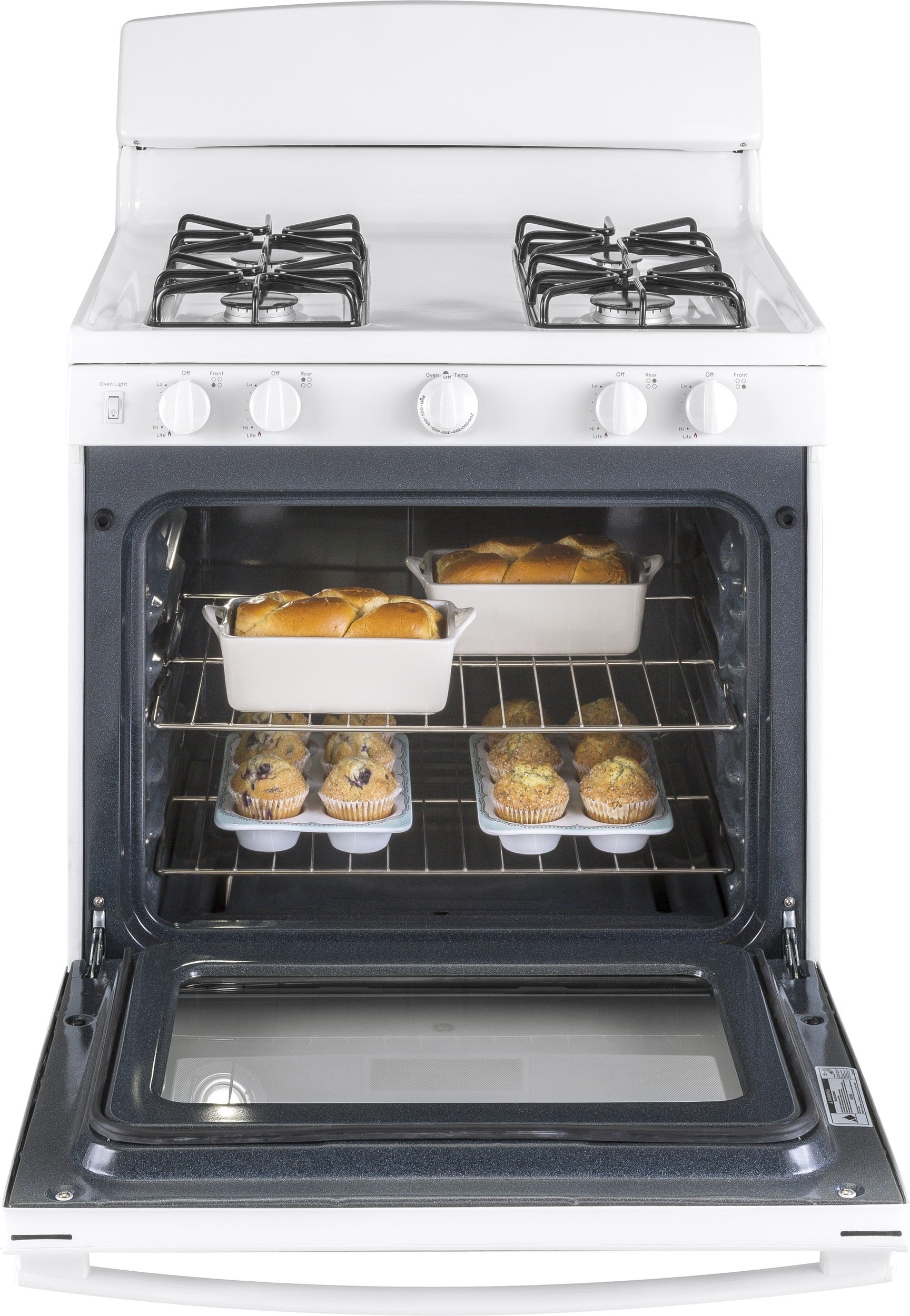 GE JGBS30DEKWW 30 Inch Freestanding Gas Range White | Plesser's