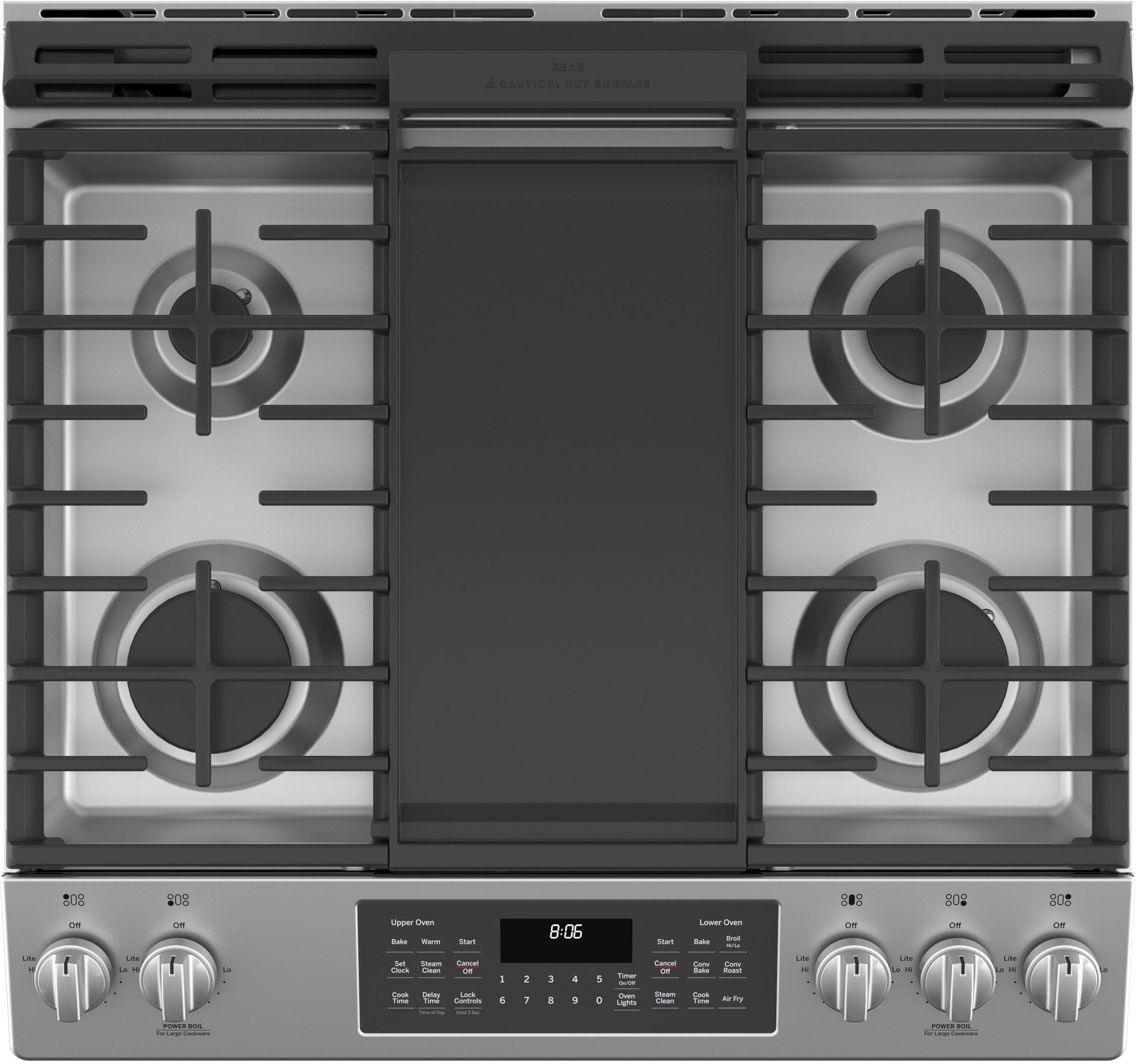 GE JGSS86SPSS 30 Inch Slide-In Double Oven Gas Range - Thumbnail 4
