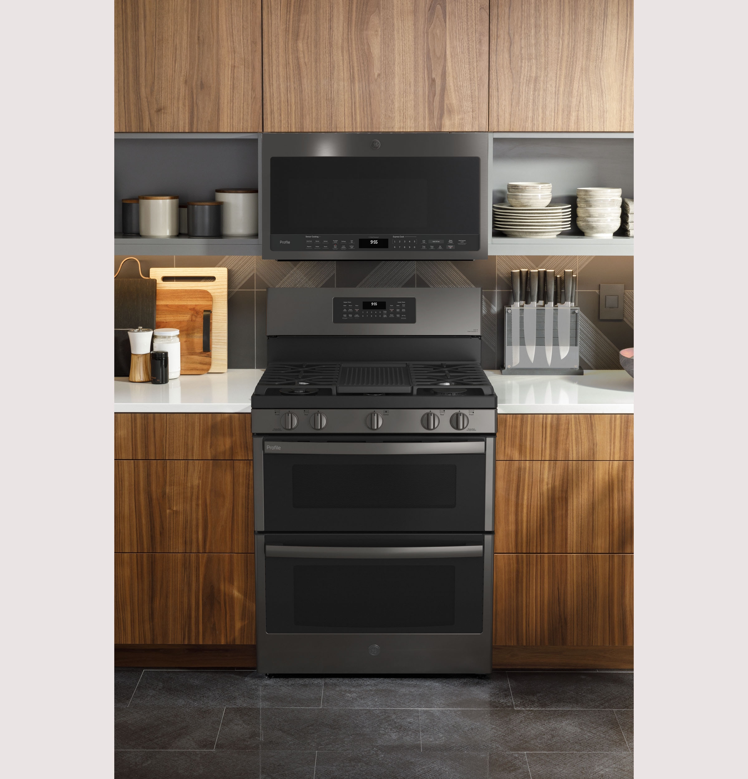 GE PGB965BPTS Black Stainless Steel