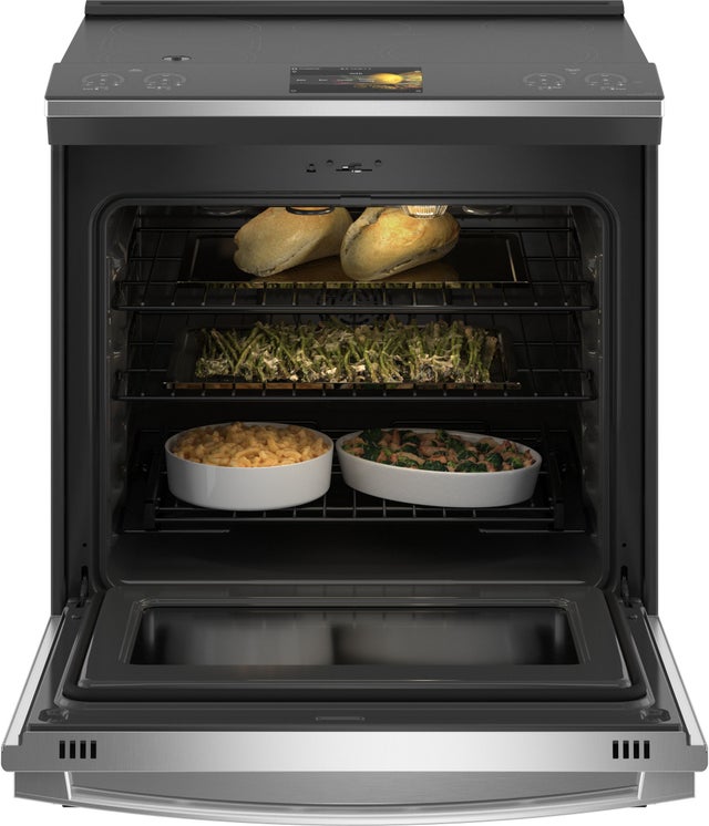 GE PHS93XYPFS 30 Inch Slide-in Induction Range with 5 Induction ...