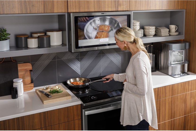 GE PHS93XYPFS 30 Inch Slide-in Induction Range with 5 Induction ...