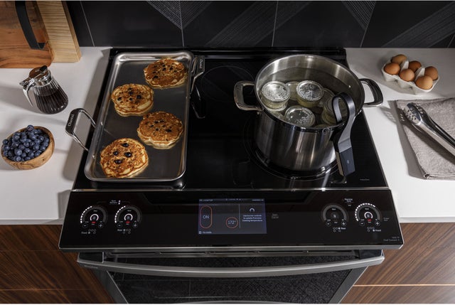 GE PHS93XYPFS 30 Inch Slide-in Induction Range with 5 Induction ...