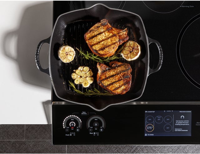 GE PHS93XYPFS 30 Inch Slide-in Induction Range with 5 Induction ...