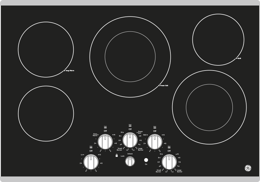 GE JEP5030STSS Stainless Steel On Black