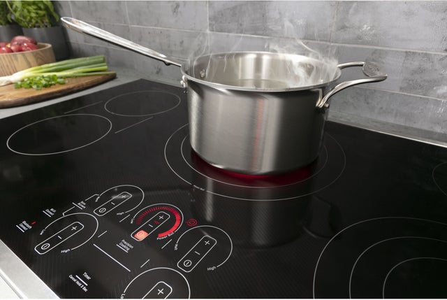 GE PEP9036DTBB 36 Inch Electric Cooktop With Radiant Elemens: Bla...