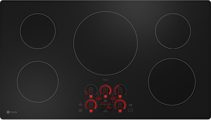 GE PHP7036DTBB 36 Inch Induction Smart Cooktop with 5 Induction E...